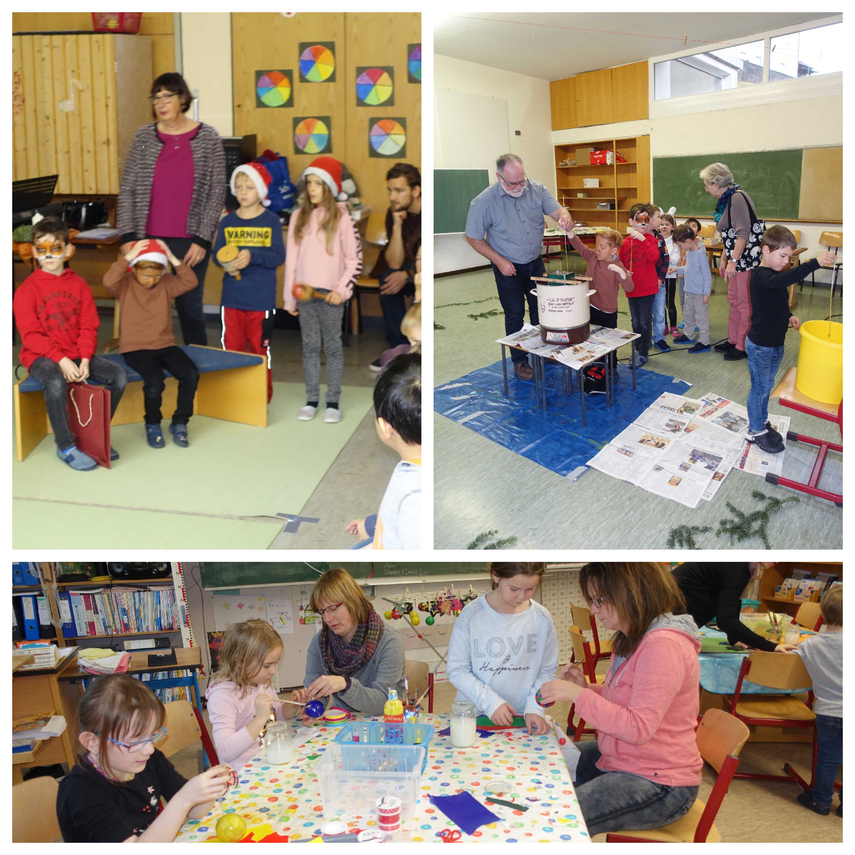 29.11.2019: Die Schule veranstaltet zusammen mit dem Kindergarten eine große Adventswerkstatt am Vormittag